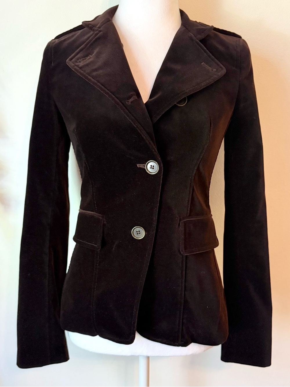 Theory Brown Velvet Jacket - Picture 3 of 7